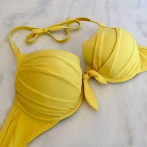 Victoria's Secret Yellow Push-Up Bikini Top